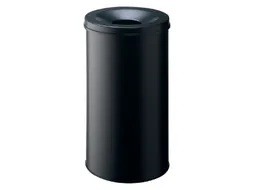 Afvalbak + Vlamdover Safe Rond 60 Liter Zwart