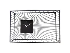 Wandklok Nextime 70x45x15 cm zwart metaal Vasco