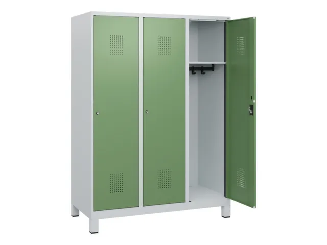 schoollocker,HxBxD 1630x1200x500mm,3vak,vak B 400mm,cil.-slot,voeten