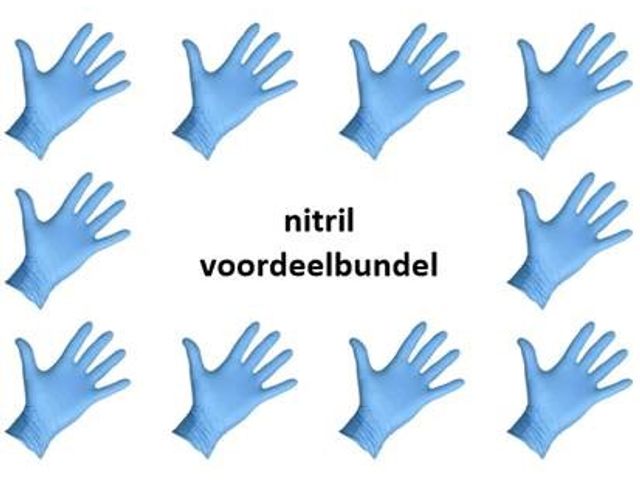 Nitril Wegwerphandschoenen Blauw Poedervrij Maat L | WerkhandschoenOnline.nl