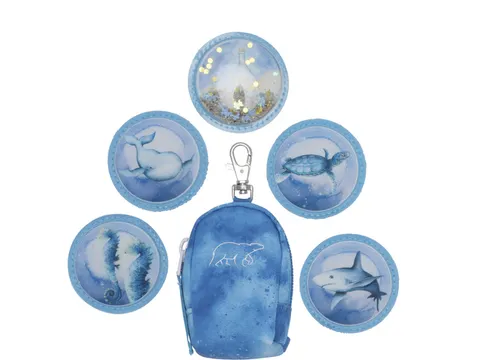 Mini tas Beckman Ocean blue incl. 5 buttons