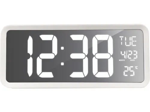 Digitale wandklok Technoline WS 8130 368x158x40mm wit XXL LED