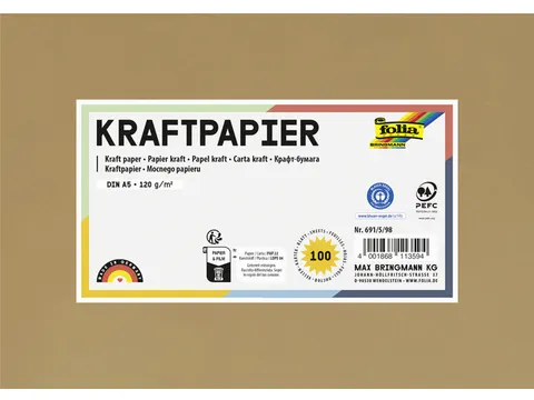 Kraftpapier Folia A5 120gr 100 vel