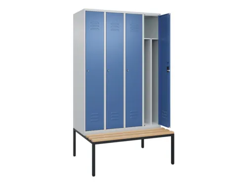 locker voor scheiding van kleding,HxBxD 2120x1200x815mm,4vak