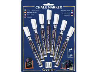 Krijtstift Securit Sma-100 Rond 1-2mm Wit 7 Stuks - 2