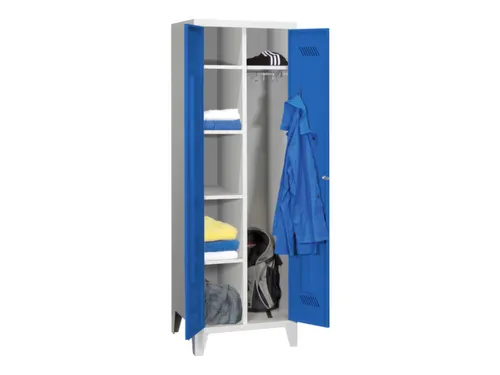 kleding-/wasgoedkast,HxBxD 1850x600x500mm,RAL7035,front RAL5010