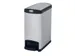 Slim Jim Step On conteneur End Step Inox mat 30 ltr, noir Rubbermaid