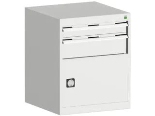 ladekast HxBxD 800x650x525mm 2laden RAL7035 front RAL7035 - 1