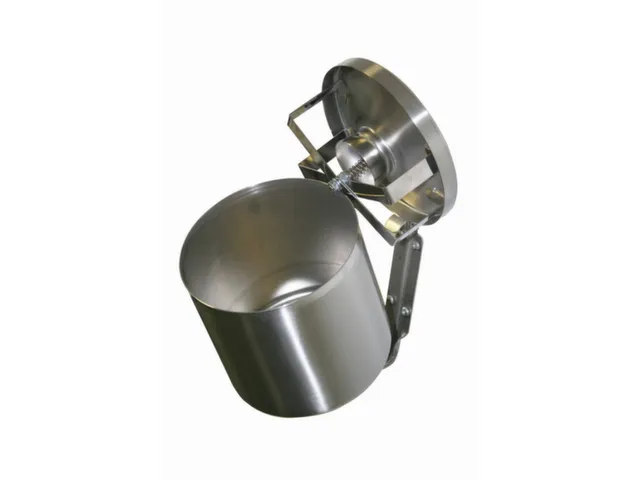 Wandasbak van RVS,HxØ 165x150mm,romp RVS,m. kogelkop