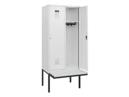 locker met bank,HxBxD 1950x800x815mm,2vak,vak B 400mm,cilinderslot