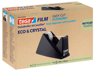 Plakbandhouder Tesa eco&crystal 59045 zwart met 1 rol tape 19mmx10m - 3