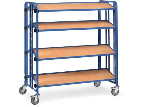 Bakkenwagens 2891 300kg 4 Etages Hout Ral5007