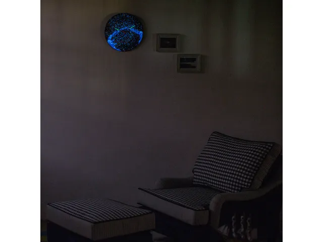 Wandklok NeXtime dia. 35cm bol glas 'Milky Way dome' Romeinse cijfers