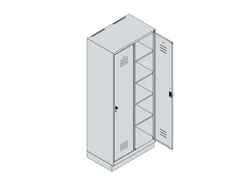 wasgoedverdeelkast,HxBxD 1950x800x500mm,vak B 400mm,cilinderslot