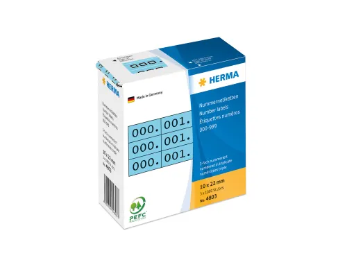Herma 4803 Nummer Etiketten Blauw