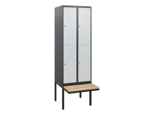 Dubbeldekse dekenkist,HxBxD 1950x600x815mm,2x2vak.,vak B 300mm