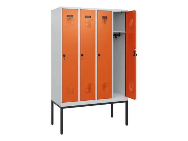 schoollocker,HxBxD 1950x1200x500mm,4vak,vak B 300mm,draaigrendel