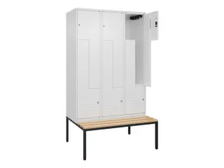 Z-garderobekast,HxBxD 2120x1200x815mm,6vak,vak B 400mm,cil.-slot - 2