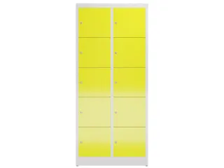 lockerkast,HxBxD 1800x800x500mm,2x5vakken,cil.-slot,romp RAL7035 - 3