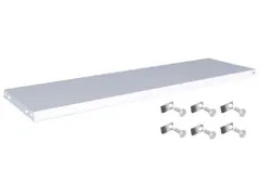 legbord,v. magazijnstelling,BxD 1300x400mm,vakl. 350kg,staal,RAL7035