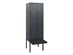 Dubbeldekse dekenkist,HxBxD 1950x600x815mm,2x2vak.,vak B 300mm