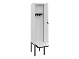 locker met bank,HxBxD 1950x400x815mm,1vak,vak B 400mm,draaigrendel