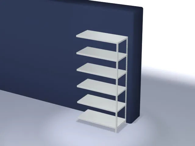 magazijnstelling,aanbouwveld,HxBxD 2500x1300x600mm,vaklast 200kg