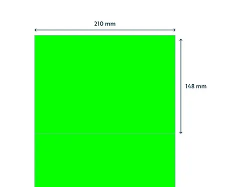 Gekleurde Etiketten 210x148mm Fluor Groen 42123
