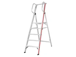 platformladder,bordes HxBxD 1180x440x400mm,5treden,aluminium
