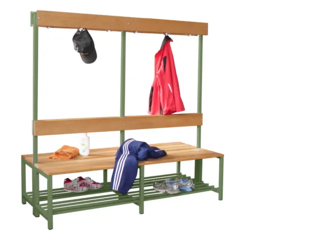 banc double,HxLxP 1600x2000x770mm,piètement RAL6011