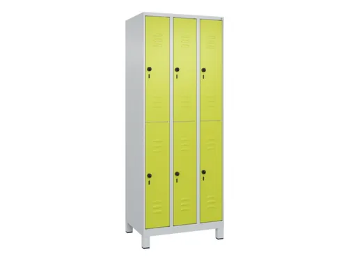 dubbeldekse locker,HxBxD 1950x750x500mm,3x2vak.,vak B 250mm