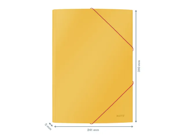 Elastomap Leitz Cosy A4 3-kleps geel