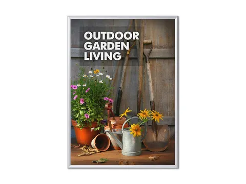 Kliklijst 100x140cm Rechte Hoeken 32mm Zilver