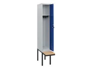 locker met bank,HxBxD 1950x300x815mm,1vak,vak B 300mm,draaigrendel - 2