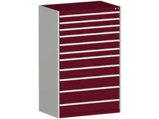 ladekast HxBxD 1600x1050x750mm 11laden zware lasten RAL7035 RAL3004 - 1