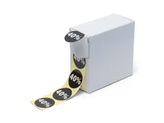 Kortingsetiket 40% op Rol 35mm 250 Stuks
