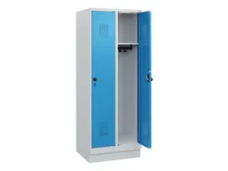 schoollocker,HxBxD 1630x600x500mm,2vak,vak B 300mm,draaigrendel,sokkel