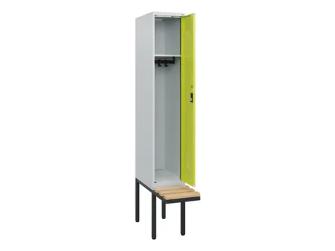 locker met bank,HxBxD 1950x300x815mm,1vak,vak B 300mm,cilinderslot