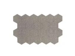 Akoestische PET-vilt Hexagon tegels donkergrijs 30x26cm 22 stuks