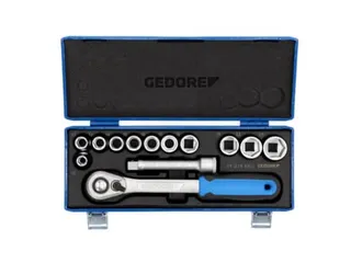 GEDORE 19 KMU-20dopsleutelset 1/2 inch,13-delig,zeskant,10-24mm - 1