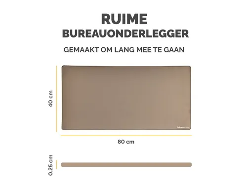 Bureau-onderlegger Fellowes Breyta zand 80x40cm