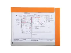 Klemplaat magnetisch PVC A4 oranje