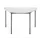 Tafel Halfrond 120x60 Cm Frame Antraciet Blad Lichtgrijs