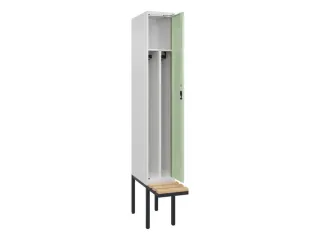 locker met bank,voor scheiding van kleding,HxBxD 2120x300x815mm,1vak - 1