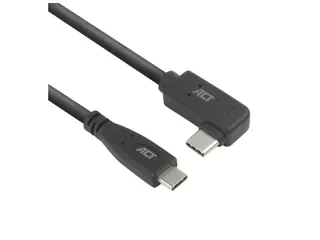 Kabel ACT USB-C standaard naar USB-C hoek 10Gbps 1m - 1