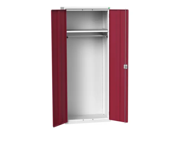 Lockerkast 2000x800x550mm 1 vak, dubbele vleugeldeur, RAL7035 +RAL3004