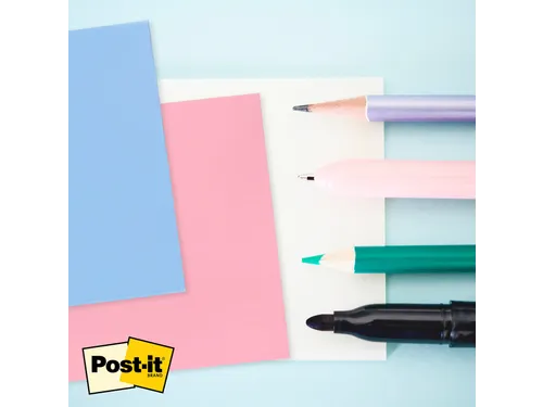 Memoblok Post-it 3M 73x73mm Transparant roze