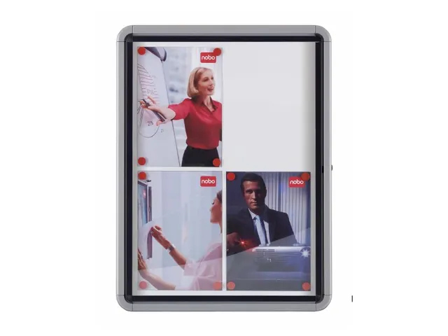 Buitenvitrine 12xA4 Aluminium