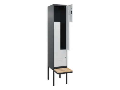 Z-garderobekast,HxBxD 2120x400x815mm,2vak,vak B 400mm,cil.-slot