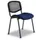 Buisstalen Stoel Donkerblauw Stof Netrug Zitting 475x415mm Frame Zwart